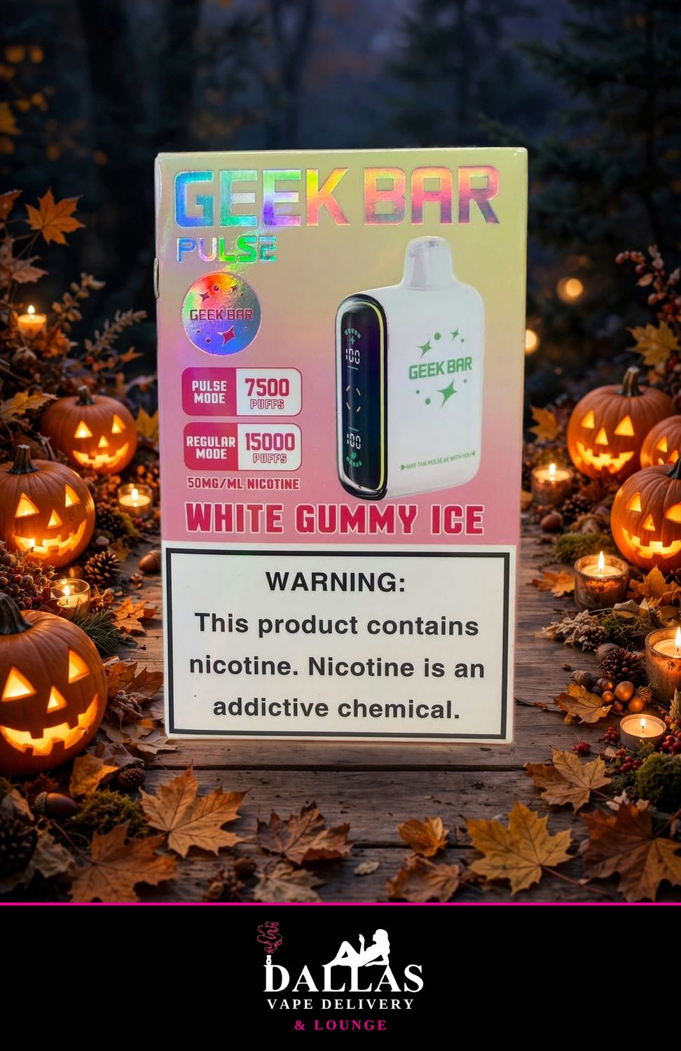Geek Bar Pulse 15k 5mg - White Gummy Ice