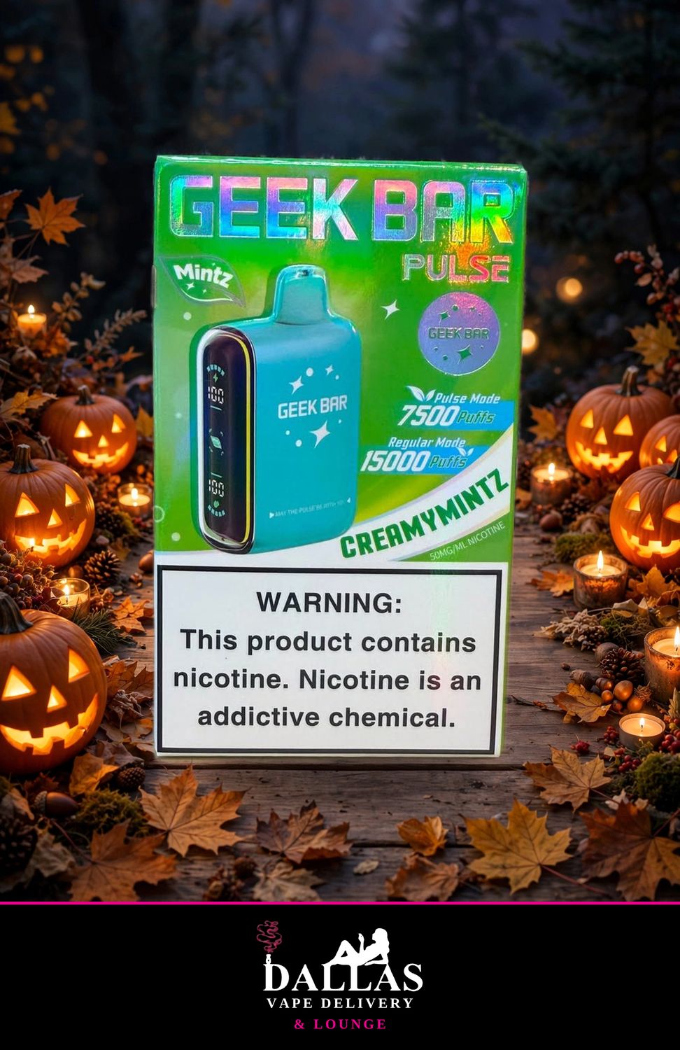 Geek Bar Pulse 15k 5mg - Creamy Mintz Geek Bar Pulse 15k 5mg - Creamy Mintz