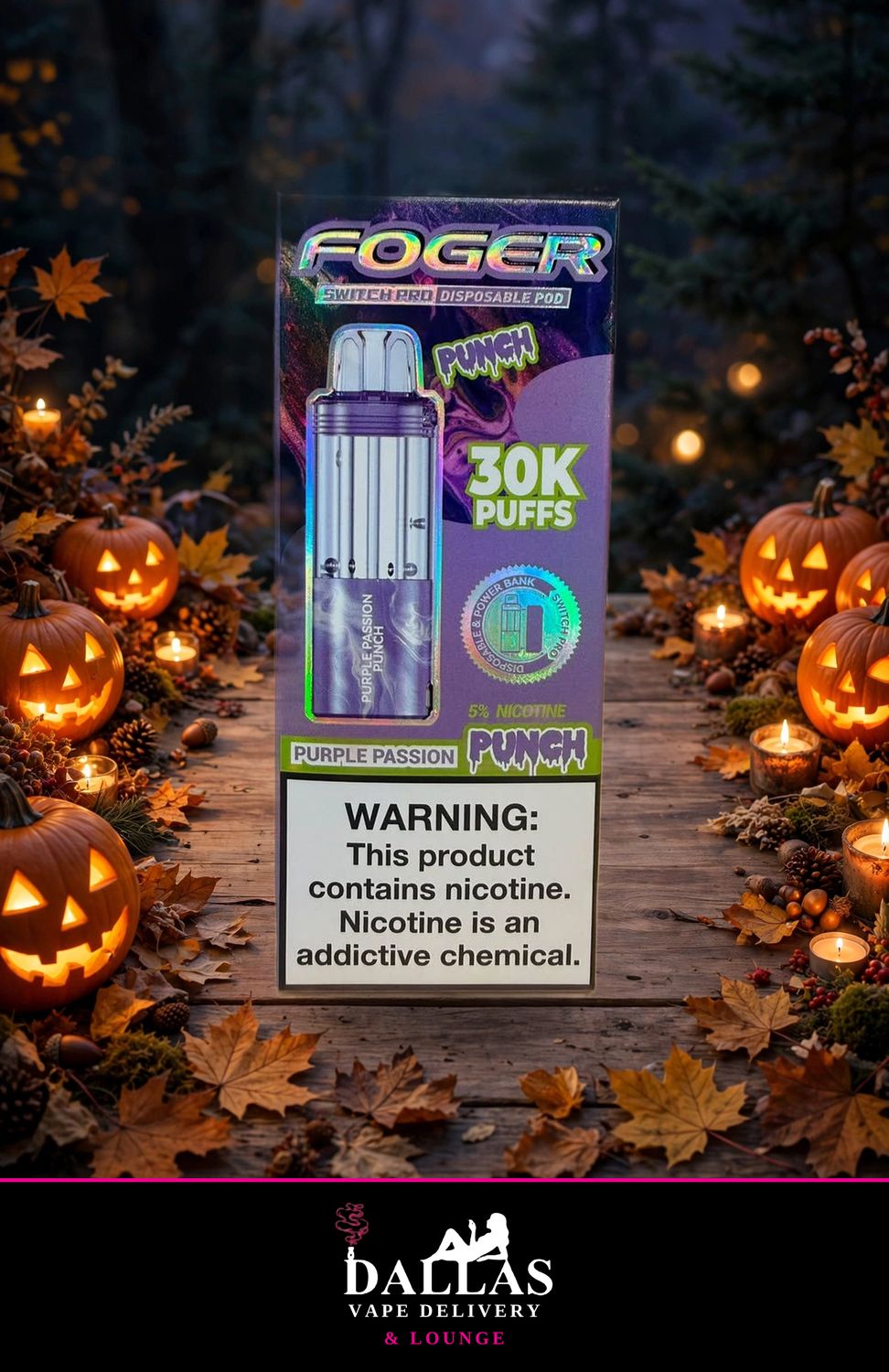 Foger Switch Pro Disposable 30k Pods - Purple Passion Punch Foger Switch Pro Disposable 30k Pods - Purple Passion Punch
