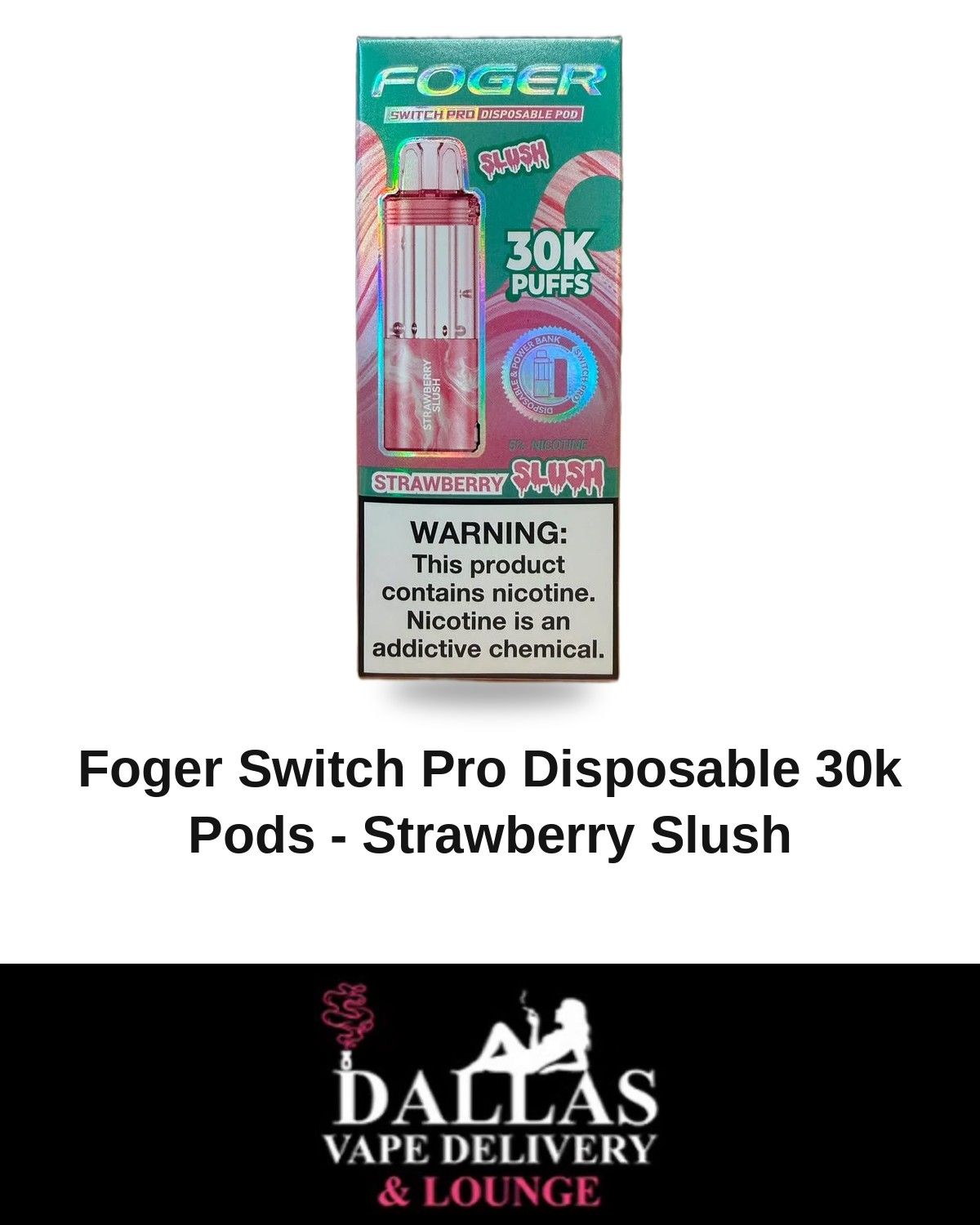 Foger Switch Pro Disposable 30k Pods - Strawberry Slush Foger Switch Pro Disposable 30k Pods - Strawberry Slush