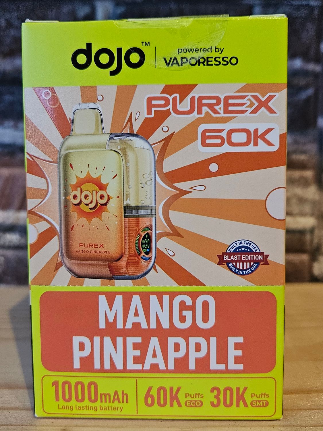 Dojo Purex 60k 50mg 5pk Disposable TEXAS | Mango Pineapple Dojo Purex 60k 50mg 5pk Disposable TEXAS | Mango Pineapple