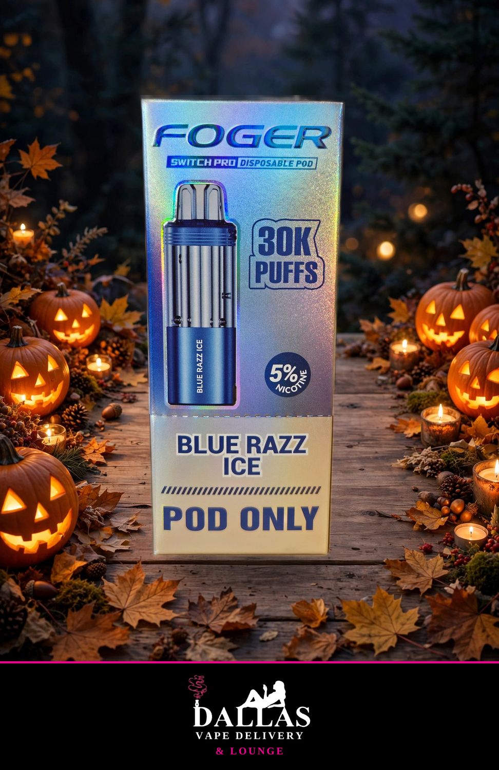 Foger Switch Pro 30k Pods | Blue Razz Ice Foger Switch Pro 30k Pods | Blue Razz Ice