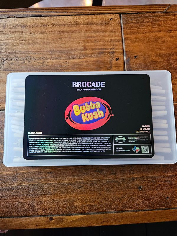 Brocade Indica THC-A Pre-Roll 1.5G Bubba Kush