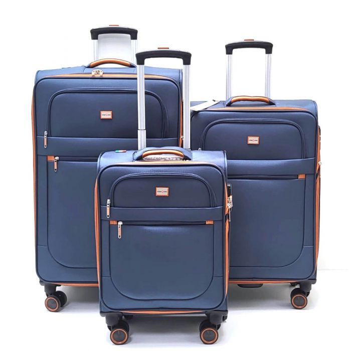 Set Trolley  Clacson Tessuto Blu