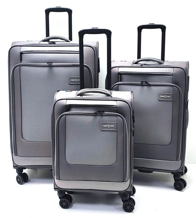 Set Trolley Clacson Tessuto Grigio