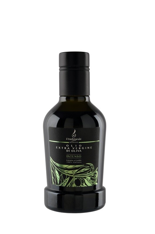 Olio extra vergine di oliva "INTENSO" - Varietà Coratina - Bottiglia da 250 ml