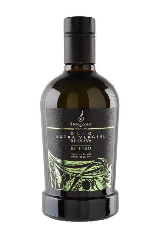 Olio extra vergine di oliva "INTENSO" - Varietà Coratina - Bottiglia da 500 ml