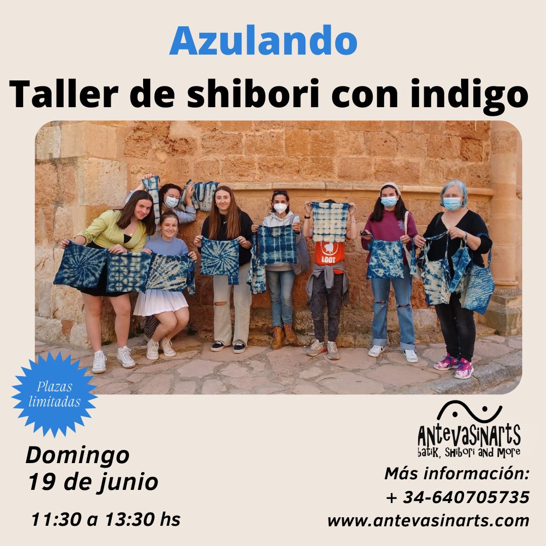 Azulando - Taller de tintado en shibori con indigo -Edición especial en el Mercado Campillo Vital - Campillo de Aranda