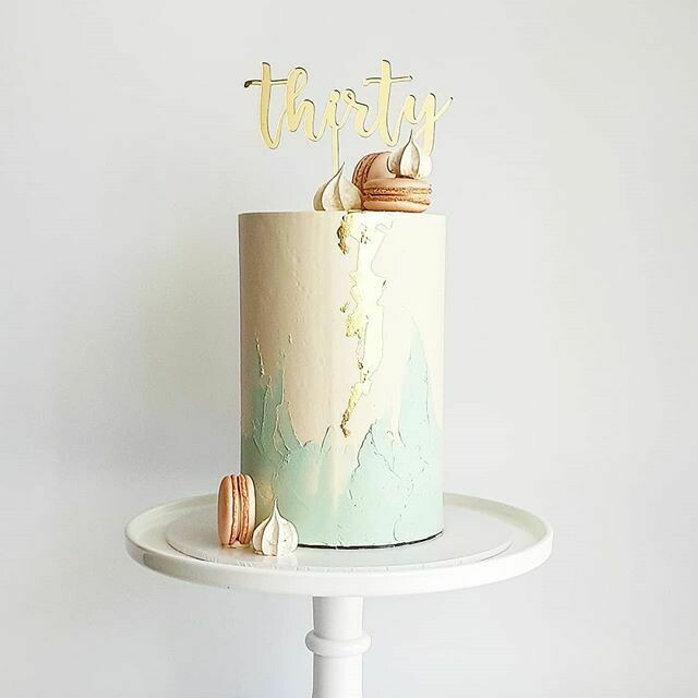 Half Watercolour Buttercream Cake + Macarons + Meringues Half Watercolour Buttercream Cake + Macarons + Meringues