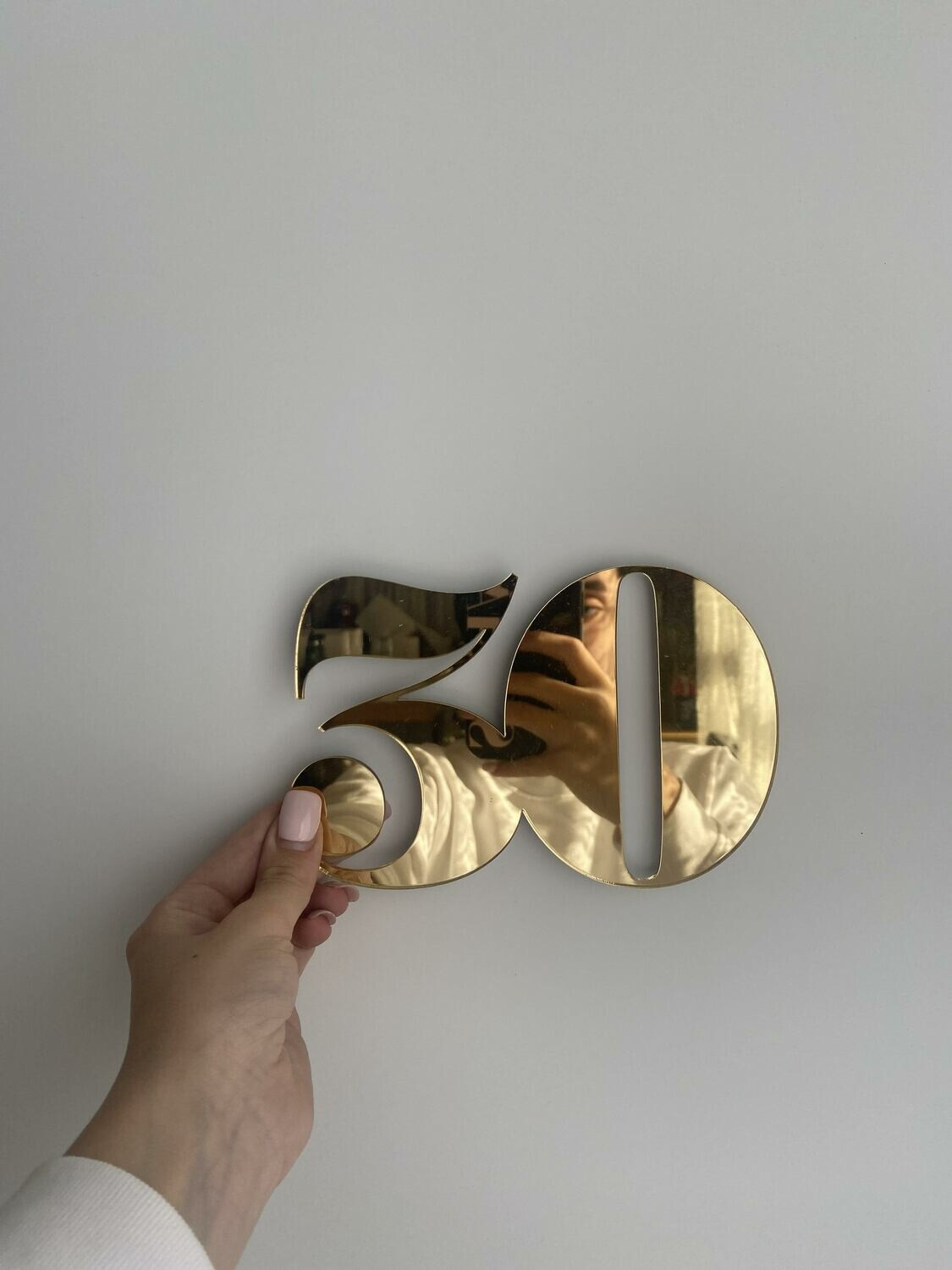 thirty digit numbers - gold mirror thirty digit numbers - gold mirror