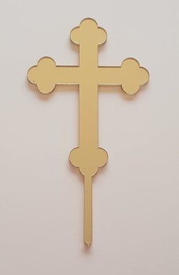 Rounded Cross - Gold Mirror