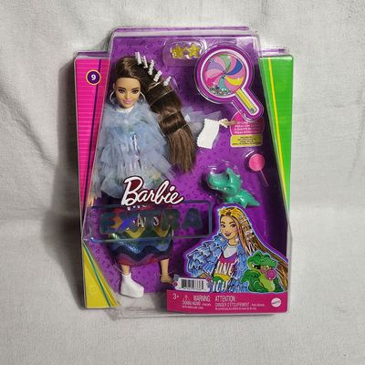 Barbie Extra Doll with Long Brunette Hair with Pet Crocodile