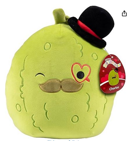 Squishmallows Original 10-Inch Charles The Fancy Pickle - Official Jazwares Plush