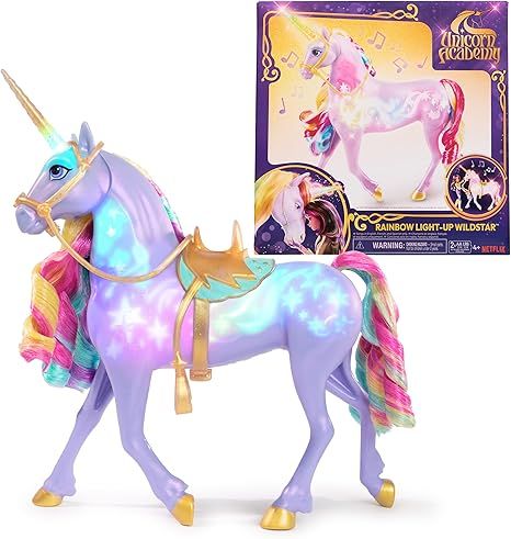 Unicorn Academy, Interactive Rainbow Light-up Wildstar Unicorn Toy