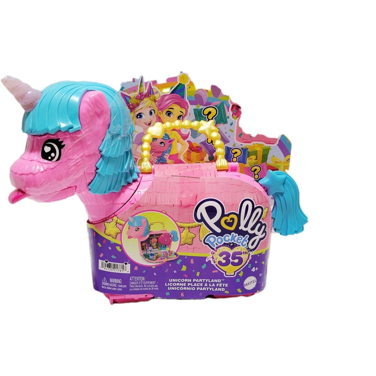 Polly Pocket Birthday Celebration Unicorn Partyland Playset