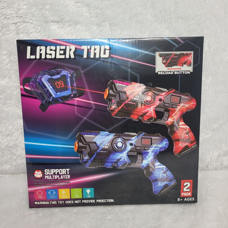 LASER TAG Guns Set of 2 with Digital LED Score Display Vest