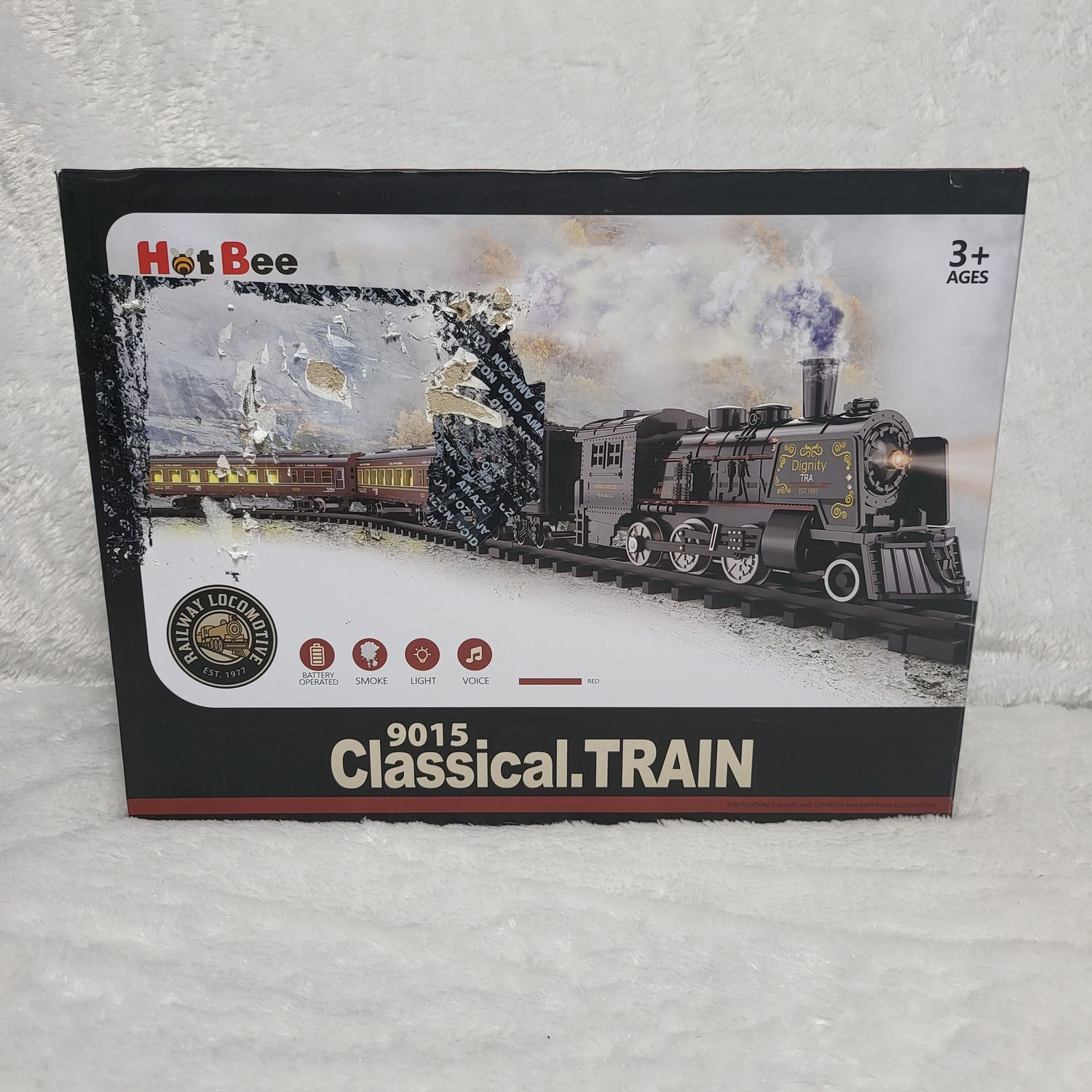 Hot Bee 9015 Classical Train Locomotive Track Set Toy Battery Operated