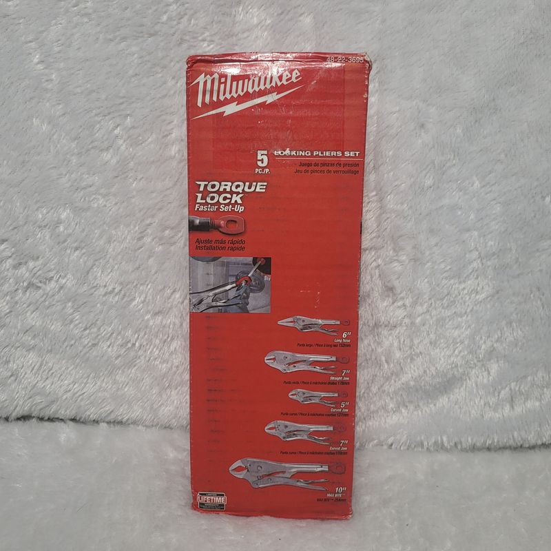 Milwaukee Locking Pliers Set 5pc Torque Lock