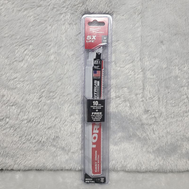Milwaukee Sawzall 9&quot; Medium Metal 10pk