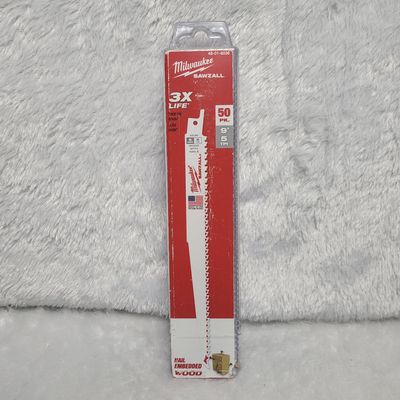 Milwaukee Sawzall 9" Nail Embedded Wood 50pk