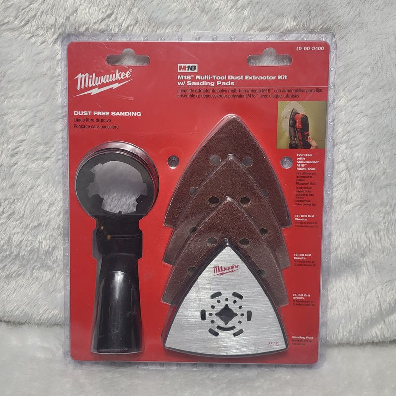 Milwaukee M18 Multi-tool Dust Extractor Kit w/ Sanding Pads