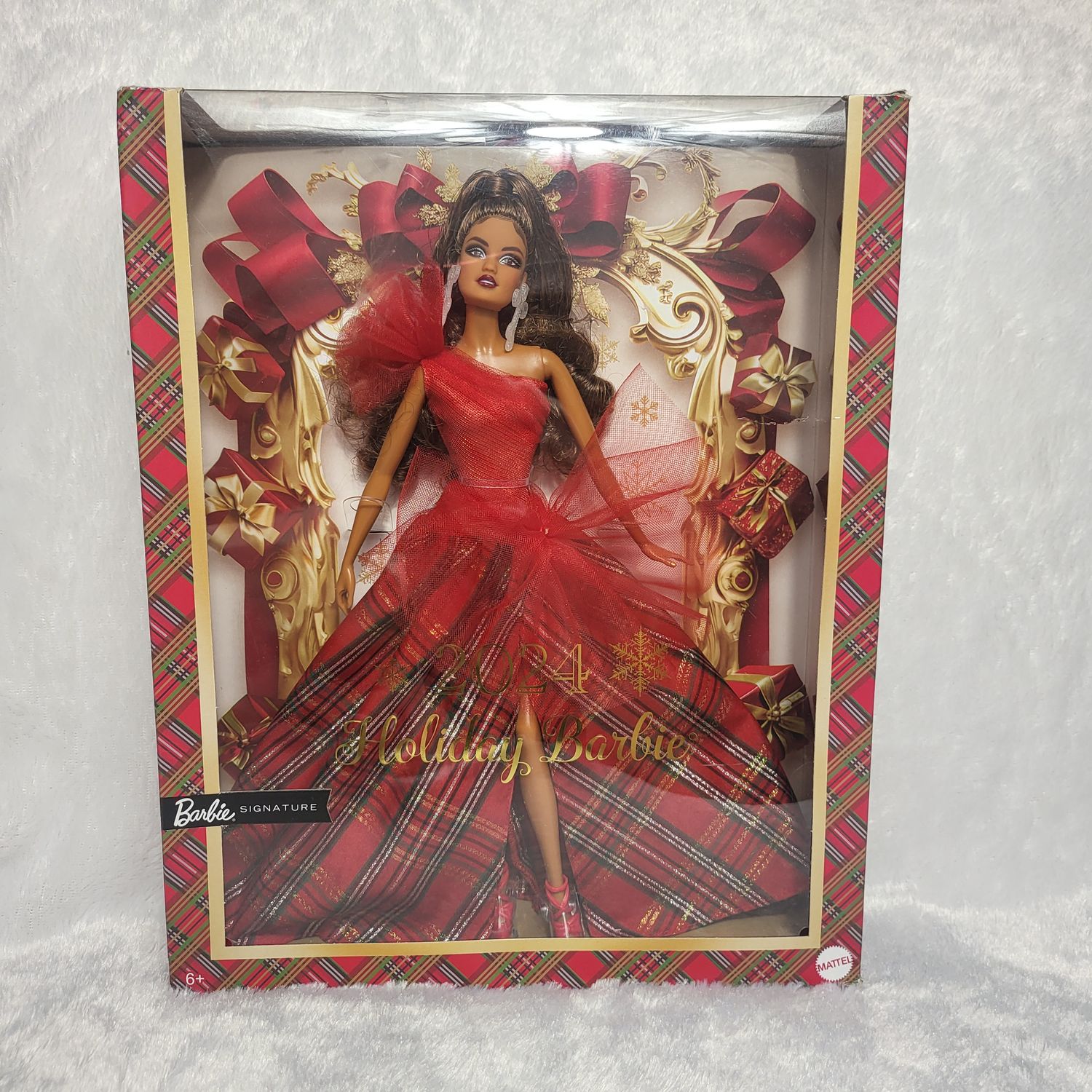Mattel 2024 Signature Holiday Barbie Brunette Latina