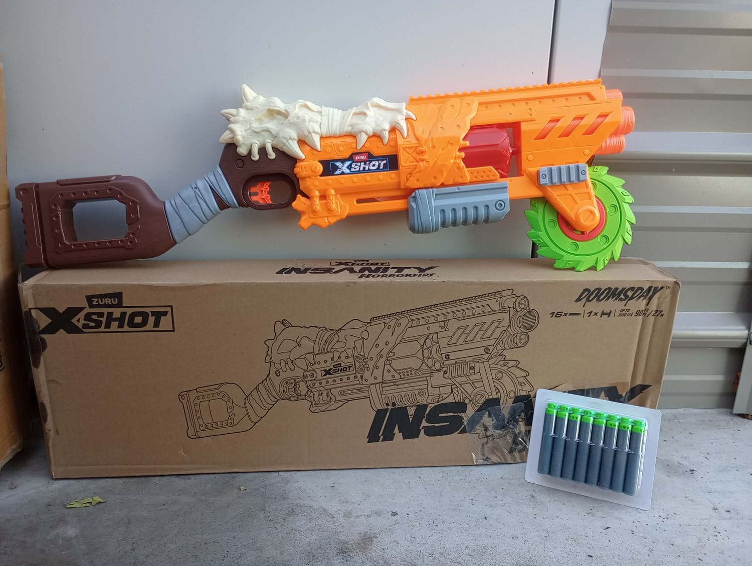 ZURU SHOT Insanity HorrorFire Doomsday (16 Darts), Outdoor Blaster Outdoor Toys