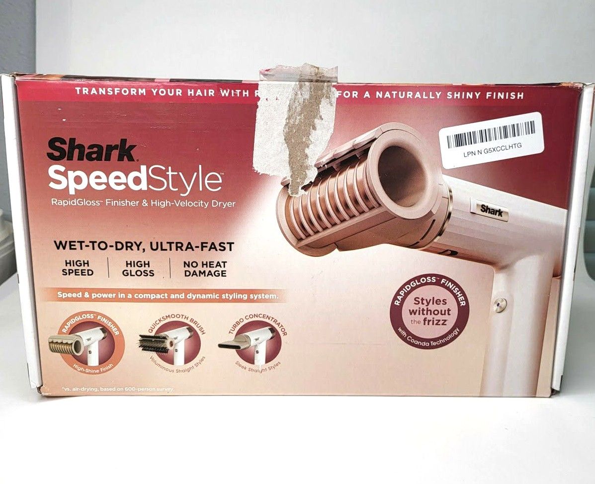 Shark Hair Dryer | SpeedStyle | Rapidgloss Finisher and High Velocity Dryer (READ DESCRIPTION!)
