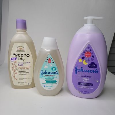 Johnson's Bedtime Lotion, Shampoo &amp; Aveeno Baby Wash