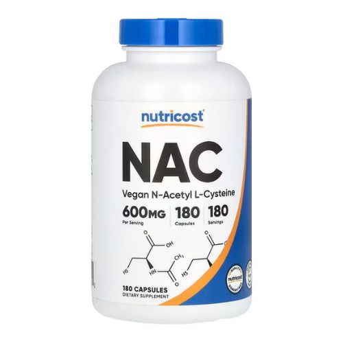 NAC, Vegan N-Acetyl L-Cysteine, 600 mg, 180 Capsules