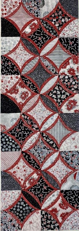 Cathedral Windows Table Runner Pattern - PDF