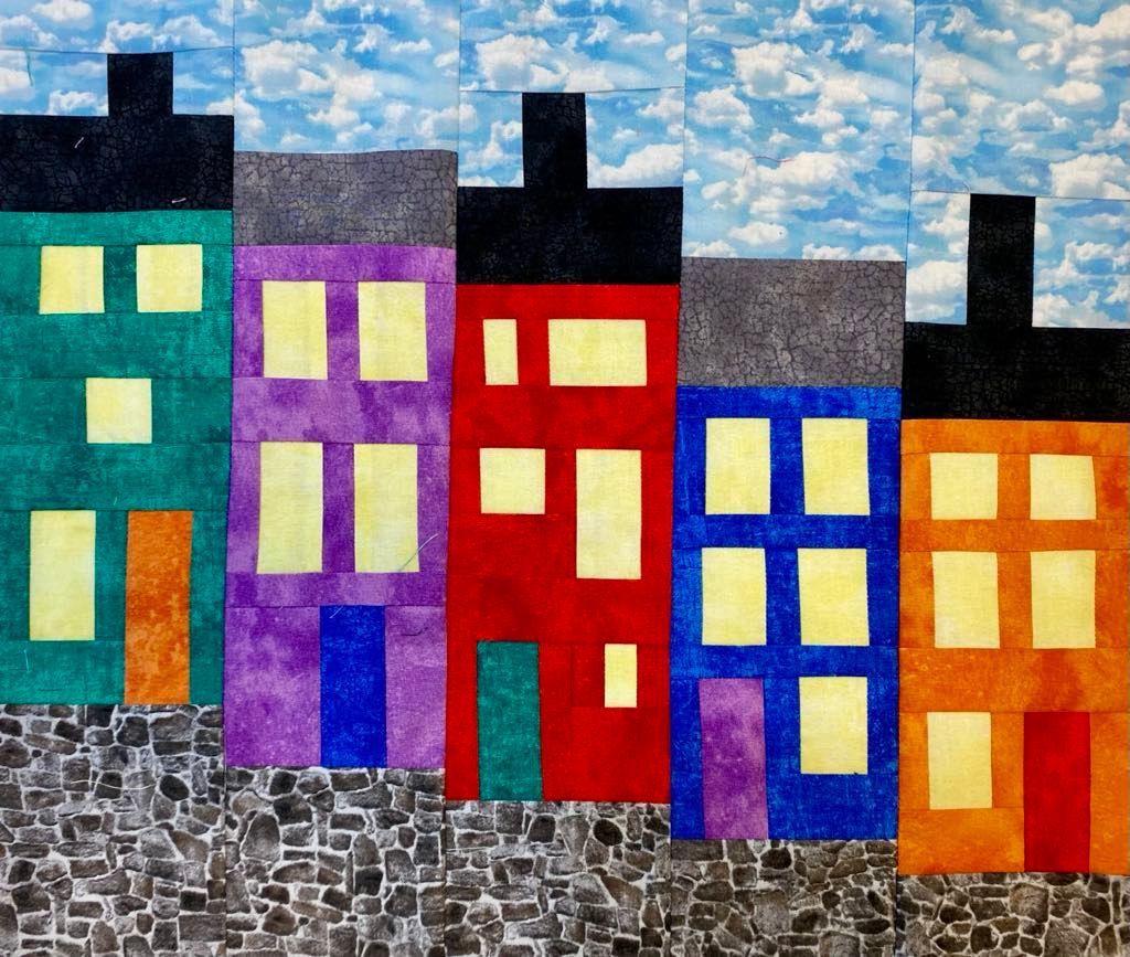 Jellybean Row House Placemat Pattern - PDF