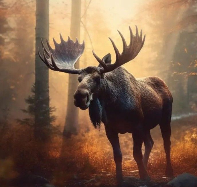 Moose in the Woods Panel