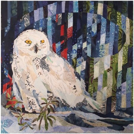 Snowy Aurora Collage Pattern