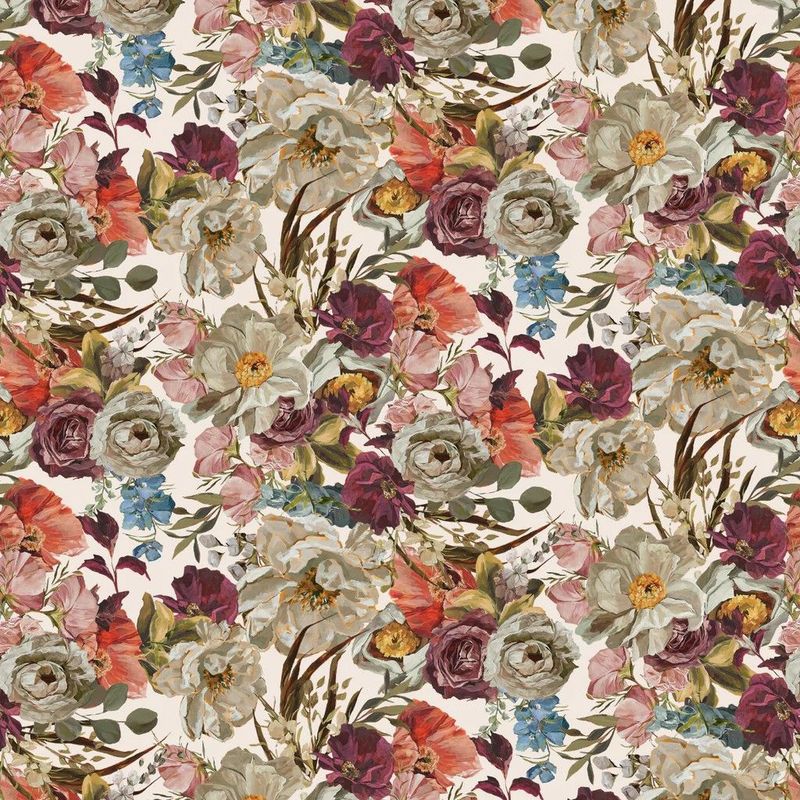 Dark Romance - Decadent Florals - Cream