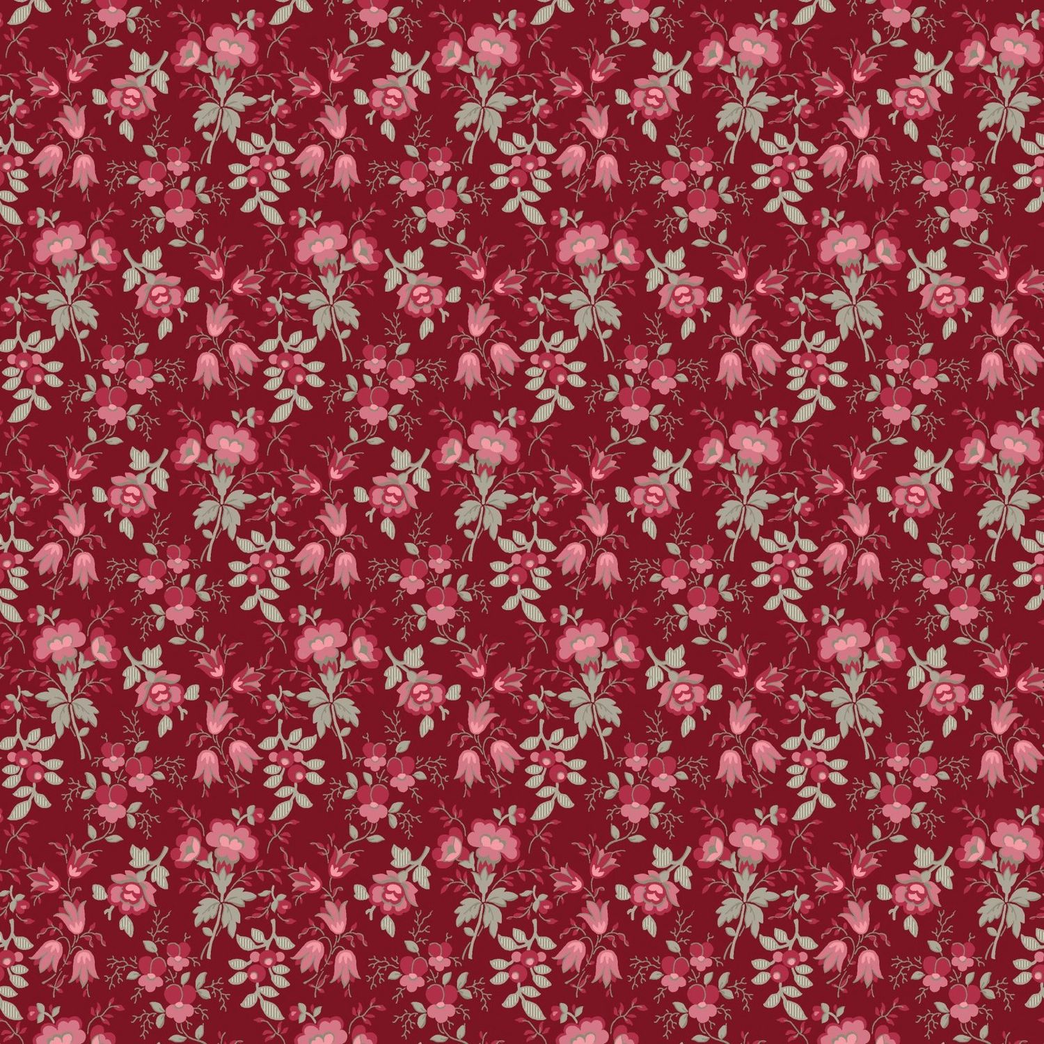 Blushing Blooms - Flowers and Buds - Red