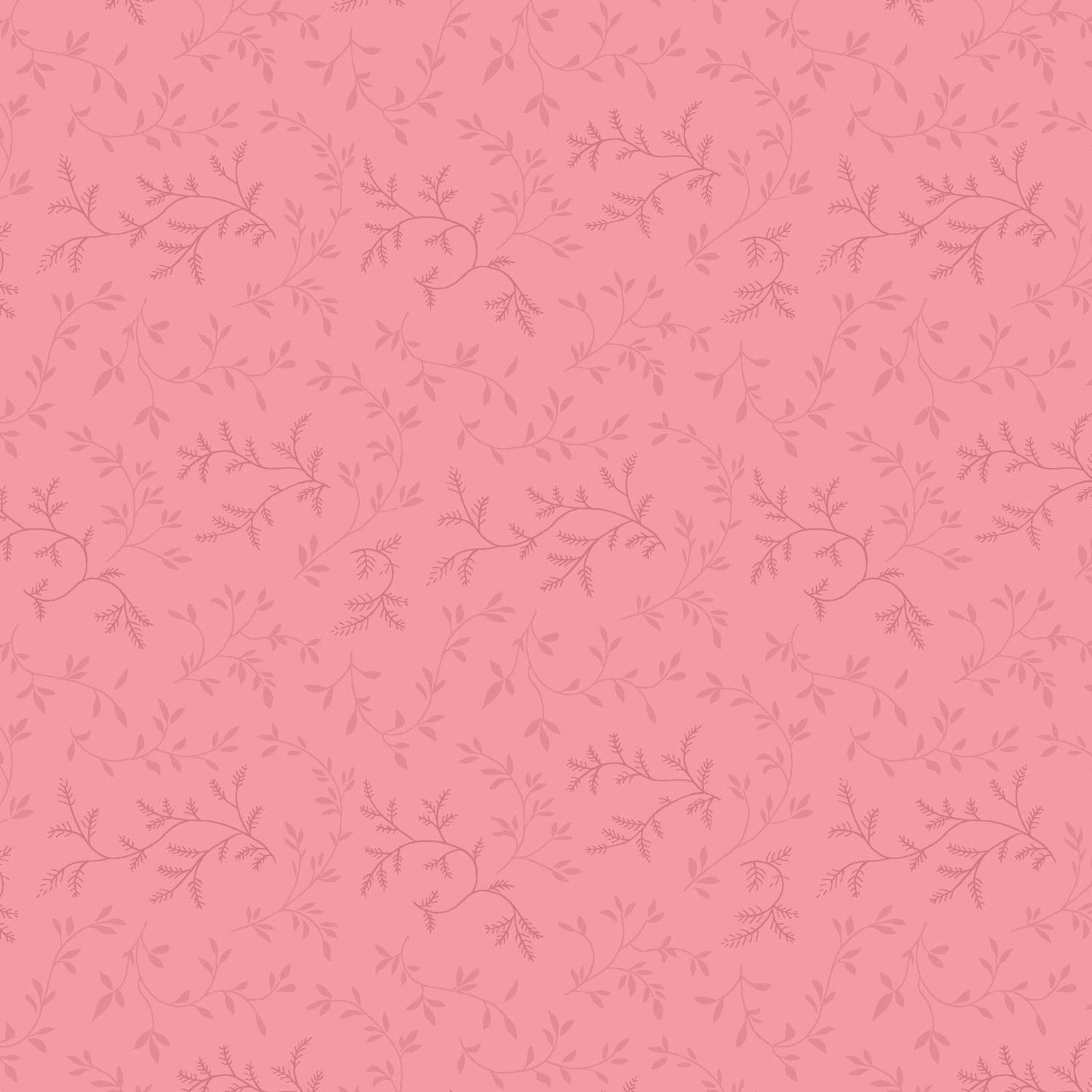 Blushing Blooms - Tossed Leaves - Pink