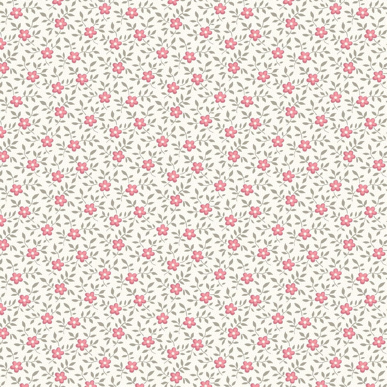Blushing Blooms - Florals &amp; Vines - Cream