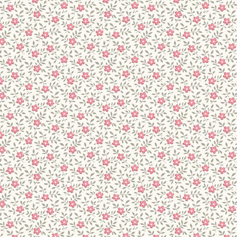 Blushing Blooms - Florals &amp; Vines - Cream