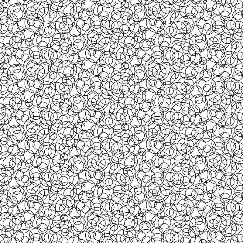 Basically Black &amp; White - Tangled Circles - Black on White