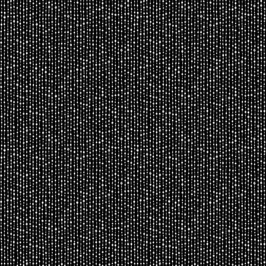 Basically Black &amp; White - Beaded Stripe - White on Black