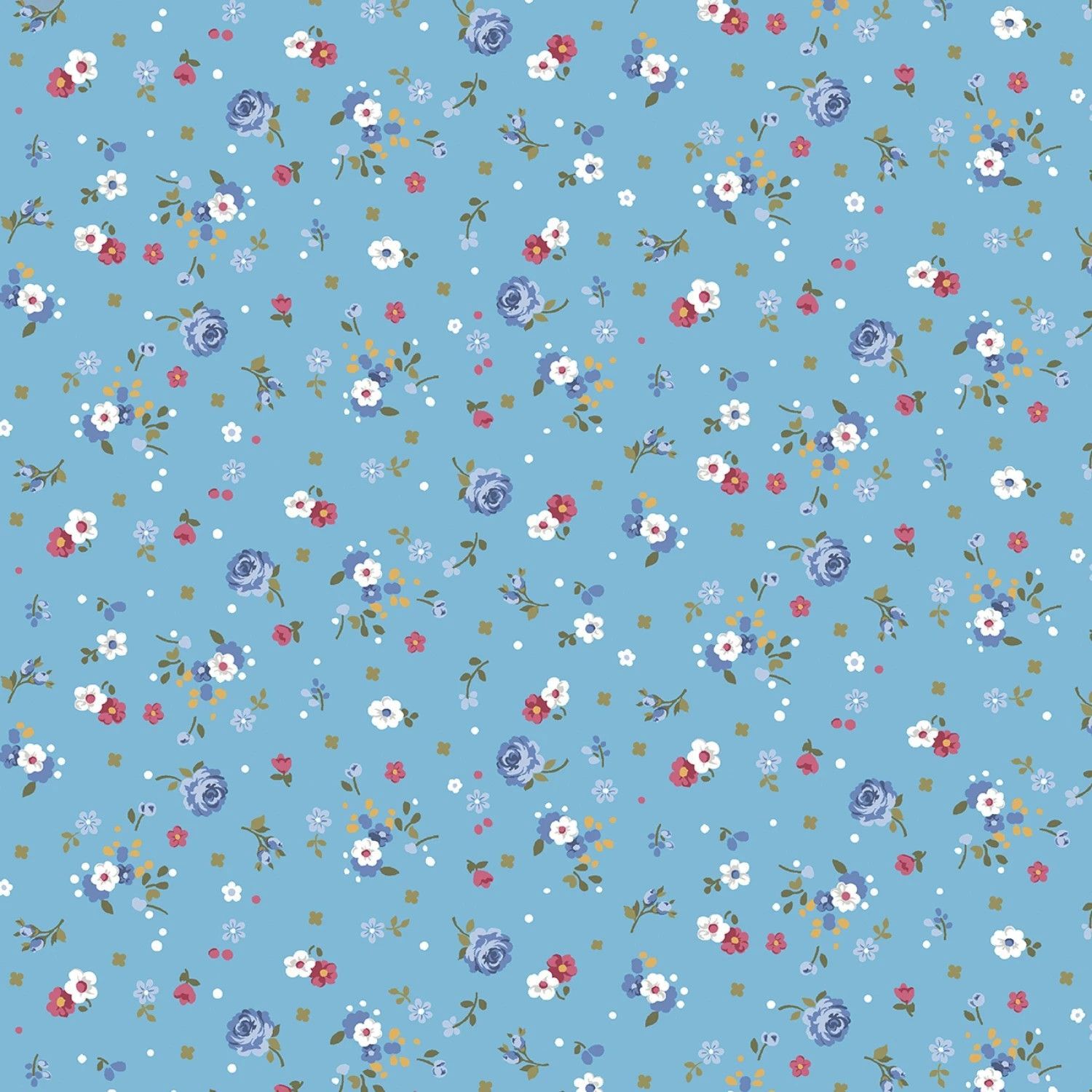 Vintage Flowers - Periwinkle