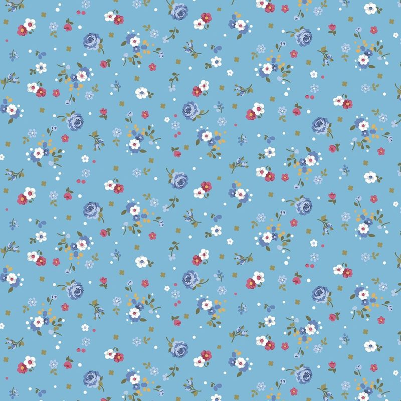 Vintage Flowers - Periwinkle