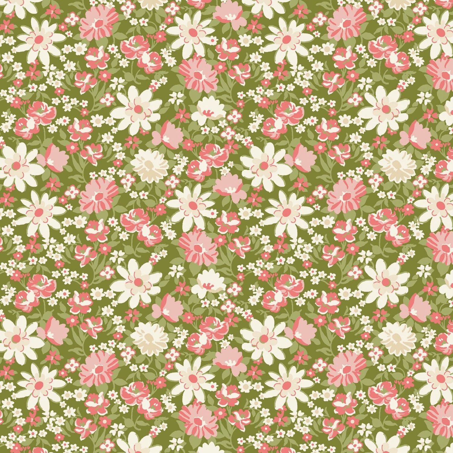 Sentiments - Packed Flowers - Green