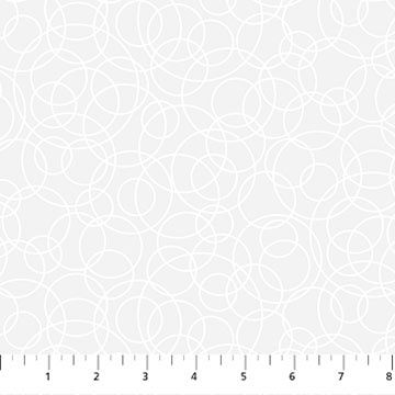 Basically Black and White - Tangled Circles - White on White