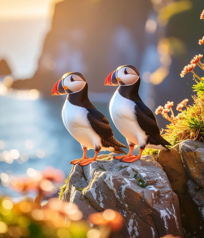 Puffin Panel - Autumn Glow