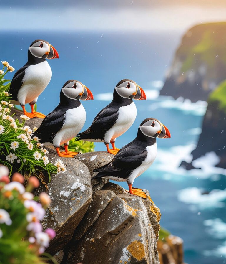 Puffin Panel - Summer Flock