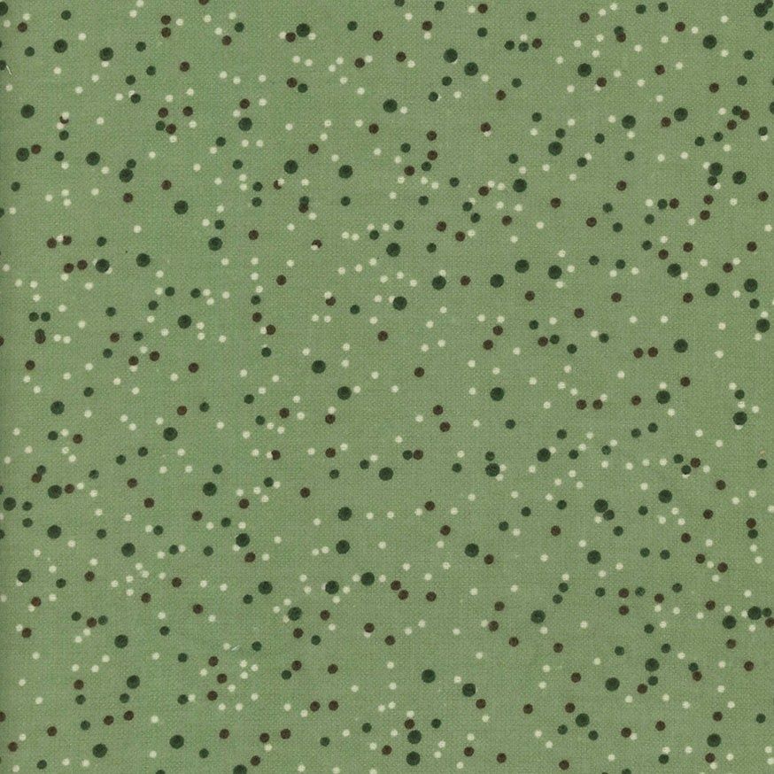 108" Wide Flannel - Dotted Green