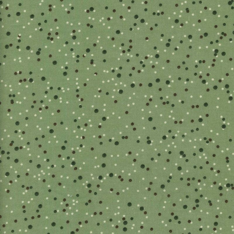 108" Wide Flannel - Dotted Green