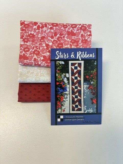 Stars and Ribbons Table Runner Kit - Red/Coral